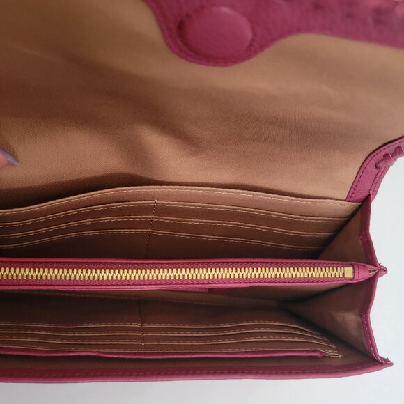 HOBO Era Wristlet Leather Clutch Wallet in Sangria - Picture 14 of 15